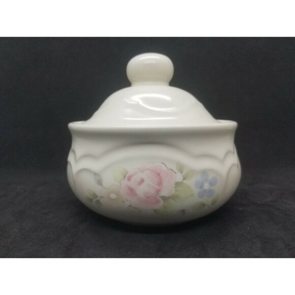 Pfaltzgraff TEA ROSE Creamer Pitcher and Lidded Sugar Bowl USA Retired - Picture 7 of 12